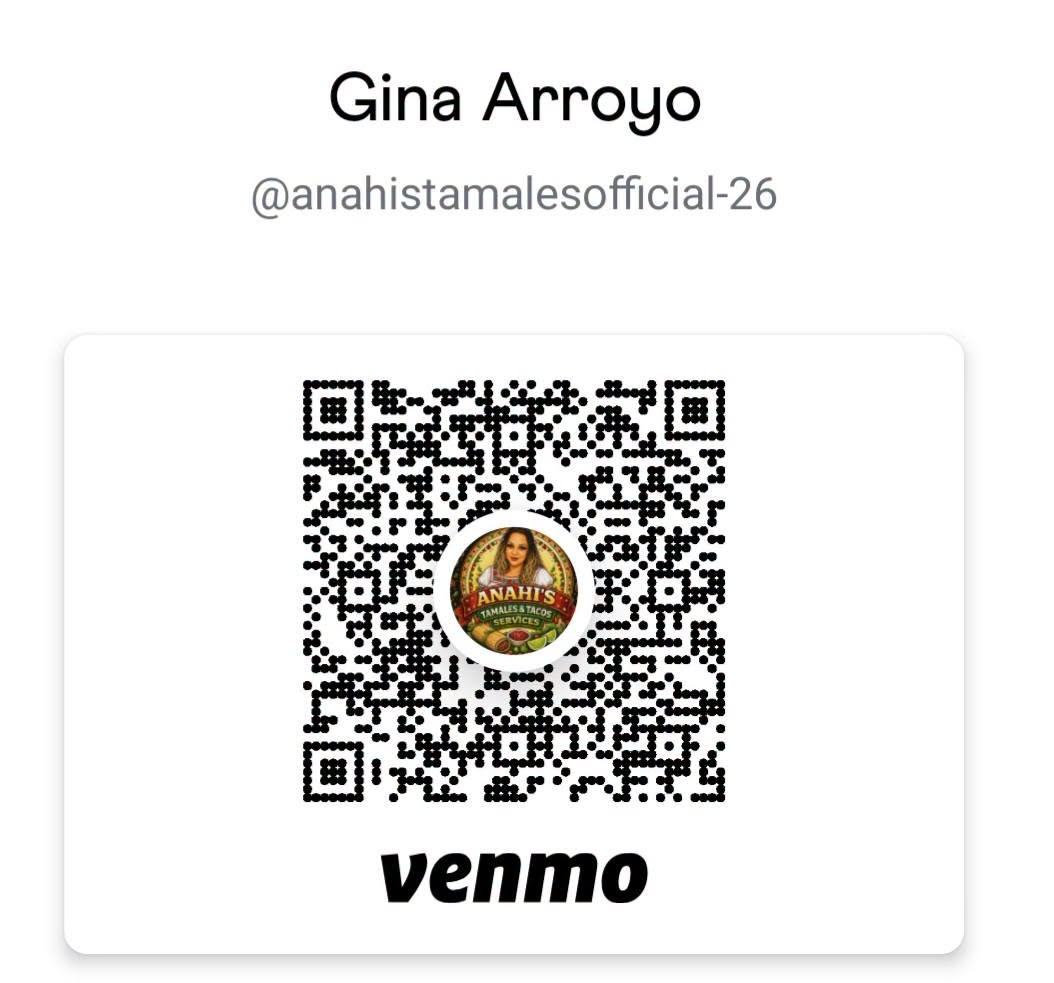 Venmo QR code for Anahi's Tamales